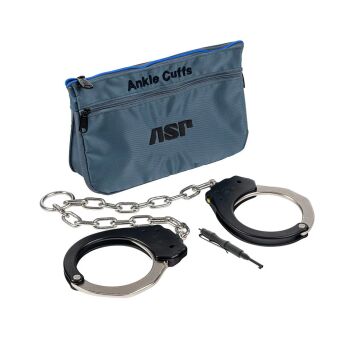 Kajdanki na nogi ASP 56080 Plus Cuffs - Łańcuch - 1 Zapadka - Stalowy Pałąk